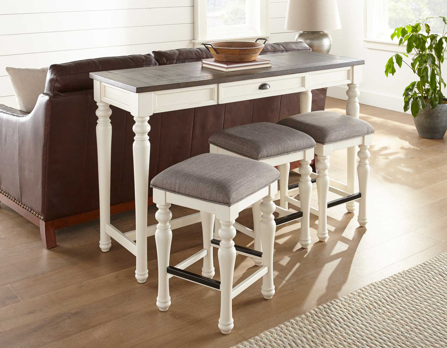 Joanna
4-Piece Sofa Bar Set, Sofa Bar & 3 Counter Stools