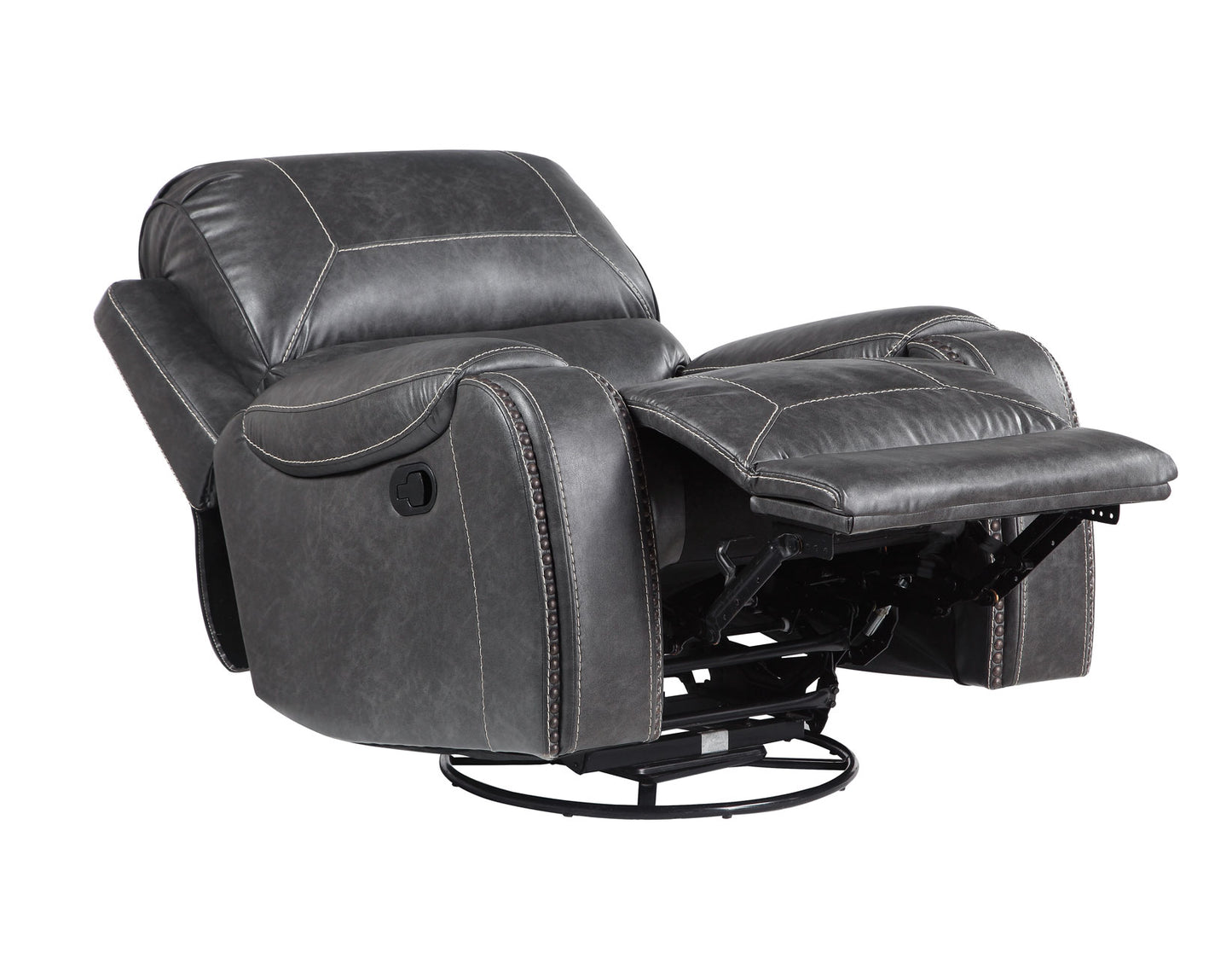 Keily Recliner, Manual Swivel, Glider, Grey