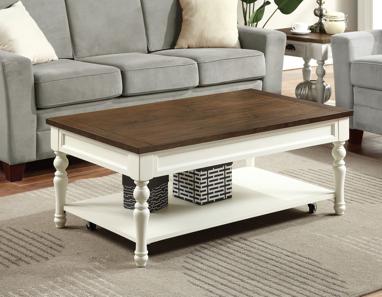 Joanna, Cocktail Table, Castered