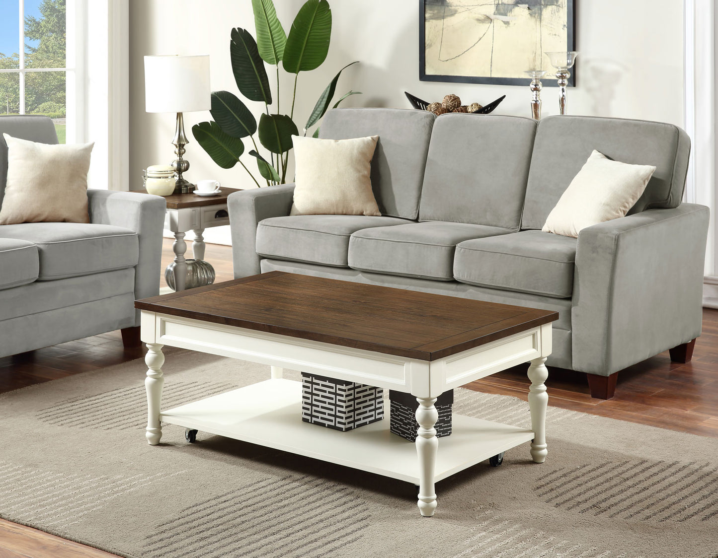 Joanna, Cocktail Table, Castered