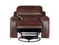 Keily Recliner, Manual Swivel, Glider, Brown