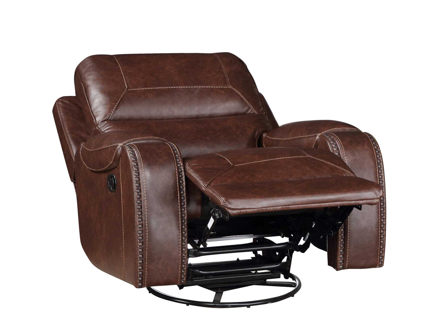 Keily Recliner, Manual Swivel, Glider, Brown