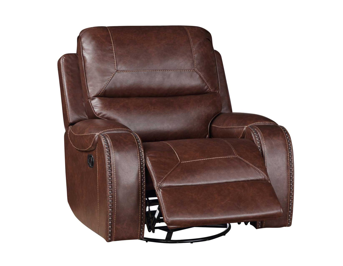 Keily Recliner, Manual Swivel, Glider, Brown