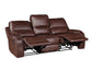 Keily Manual Reclining Sofa w/Dropdown Table, Brown