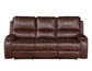 Keily Manual Reclining Sofa w/Dropdown Table, Brown