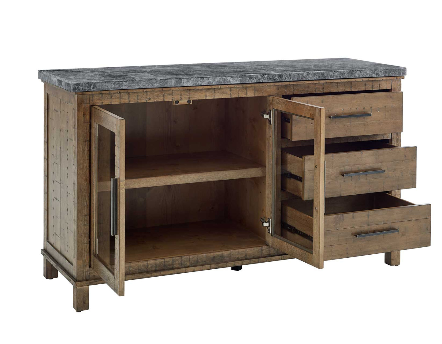 Grayson 6-Piece Marble Top Counter Storage Dining Set