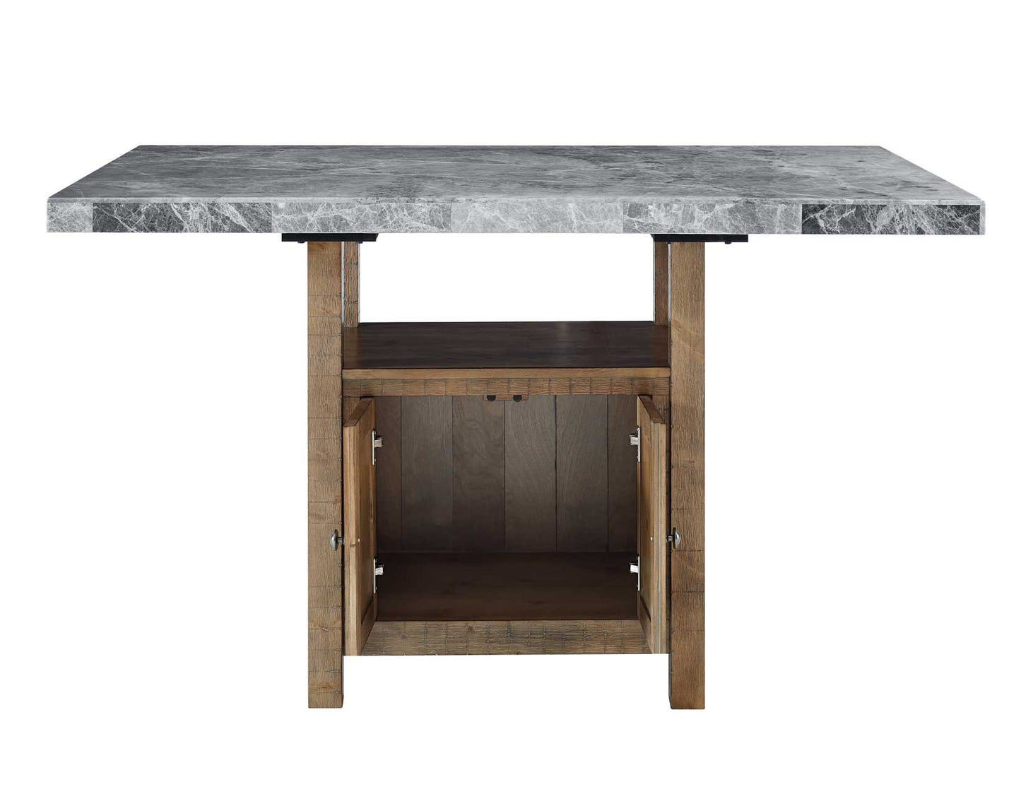 Grayson 6-Piece Marble Top Counter Storage Dining Set