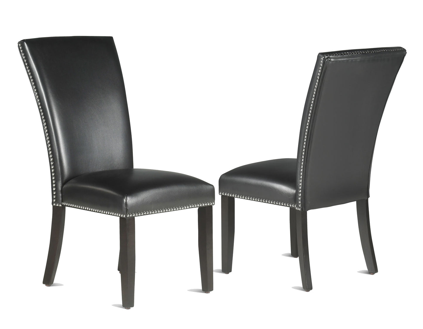 Finley Black Vegan Leather Side Chair