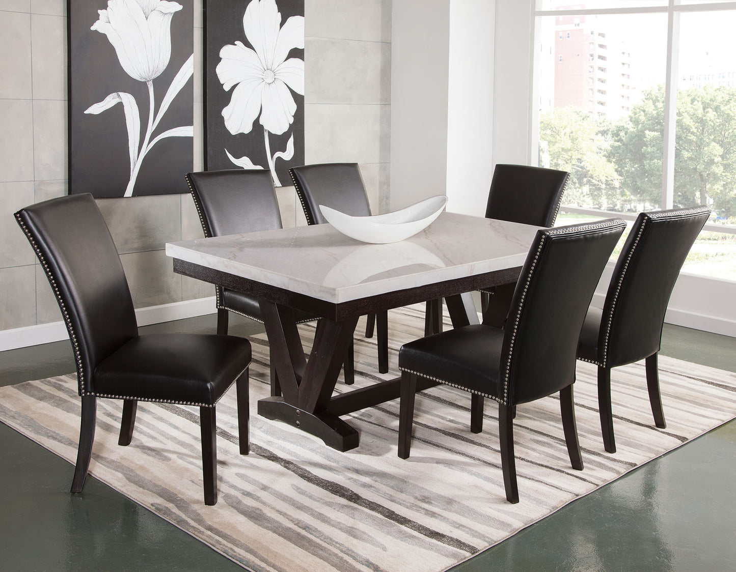 Finley Black Vegan Leather Side Chair
