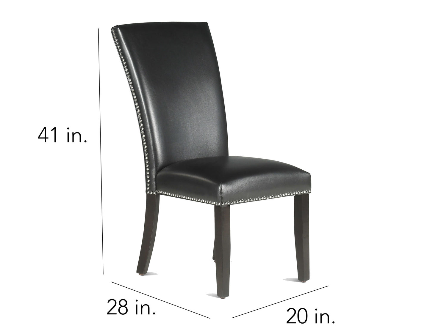 Finley Black Vegan Leather Side Chair