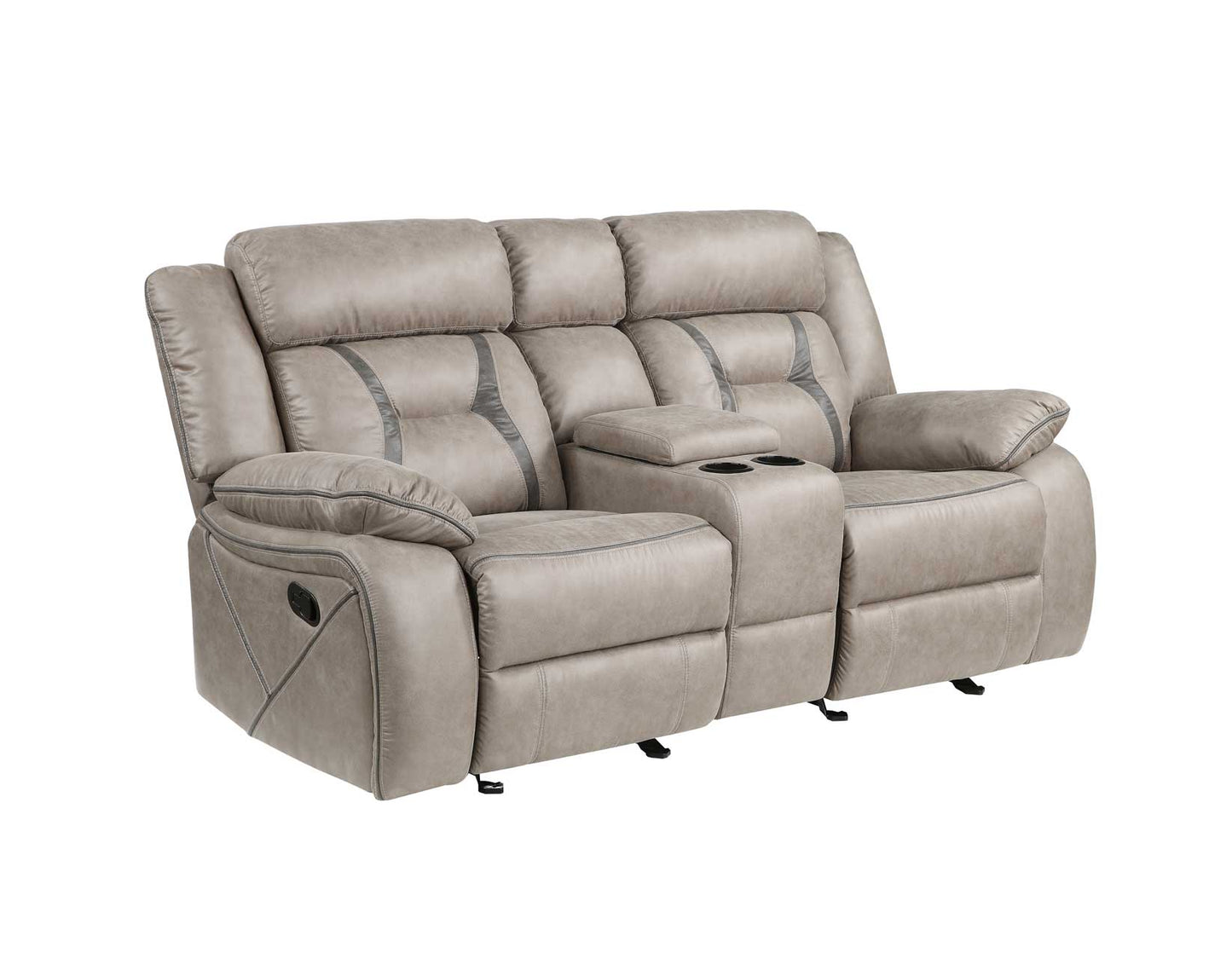 Tyson Console Loveseat, Manual Reclining, Glider