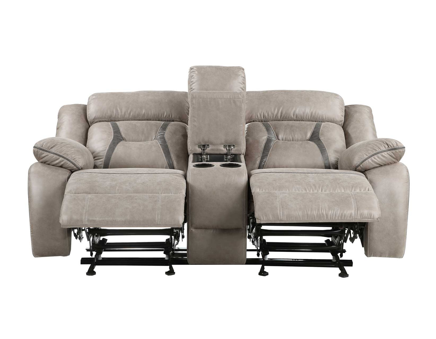 Tyson Console Loveseat, Manual Reclining, Glider