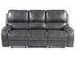 Keily Sofa, Manual Reclining, Drop-Down Console, Grey