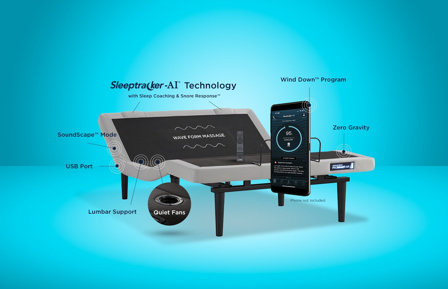 TEMPUR-ActiveBreeze® Smart Bed - Split King