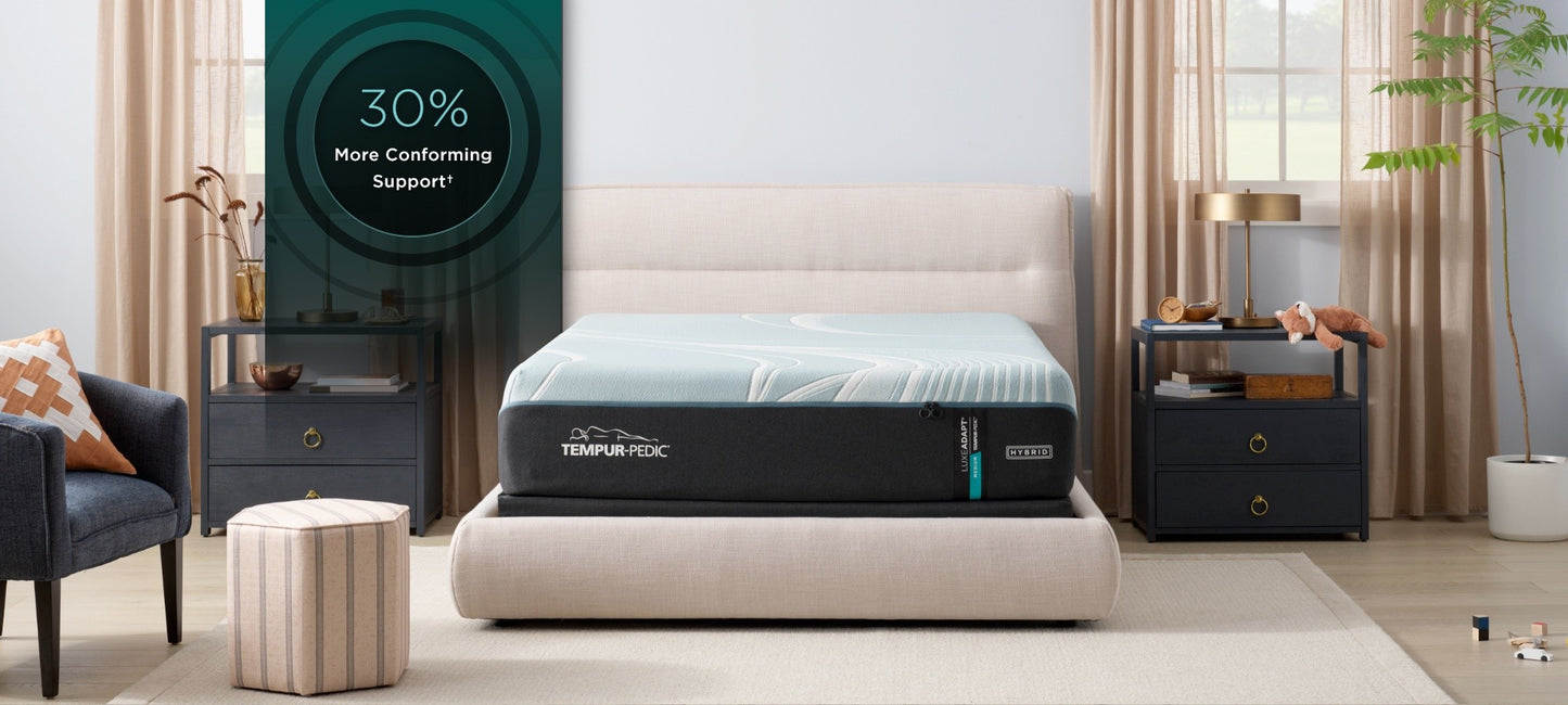TEMPUR-LuxeAdapt® Medium Hybrid Mattress - Split CA King