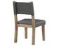 Aubrey Side Chair, Gray Vegan Leather with Driftwood finish