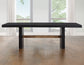 Aubrey 78-96″ Table w/18-inch Leaf, Black