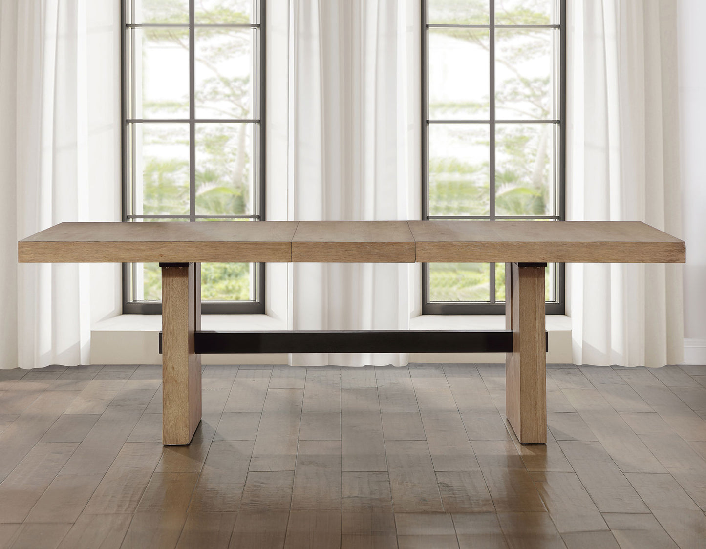 Aubrey 78-96″ Table w/18-inch Leaf, Waxed Driftwood