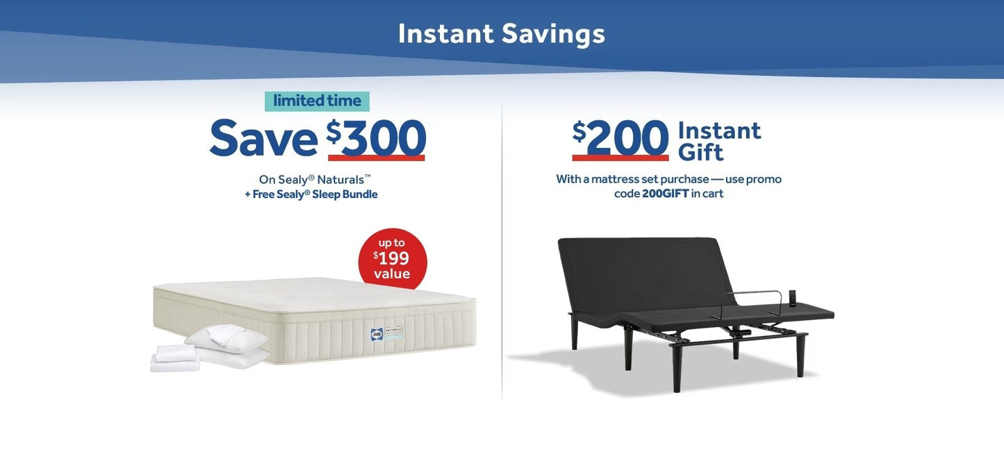 Sealy Naturals Hybrid Mattress - Medium - Queen