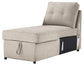 Noah Reversible Storage Chaise, Tan