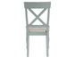 Darcy Solid Wood Side Chair, Mint Green and Parchment Finish