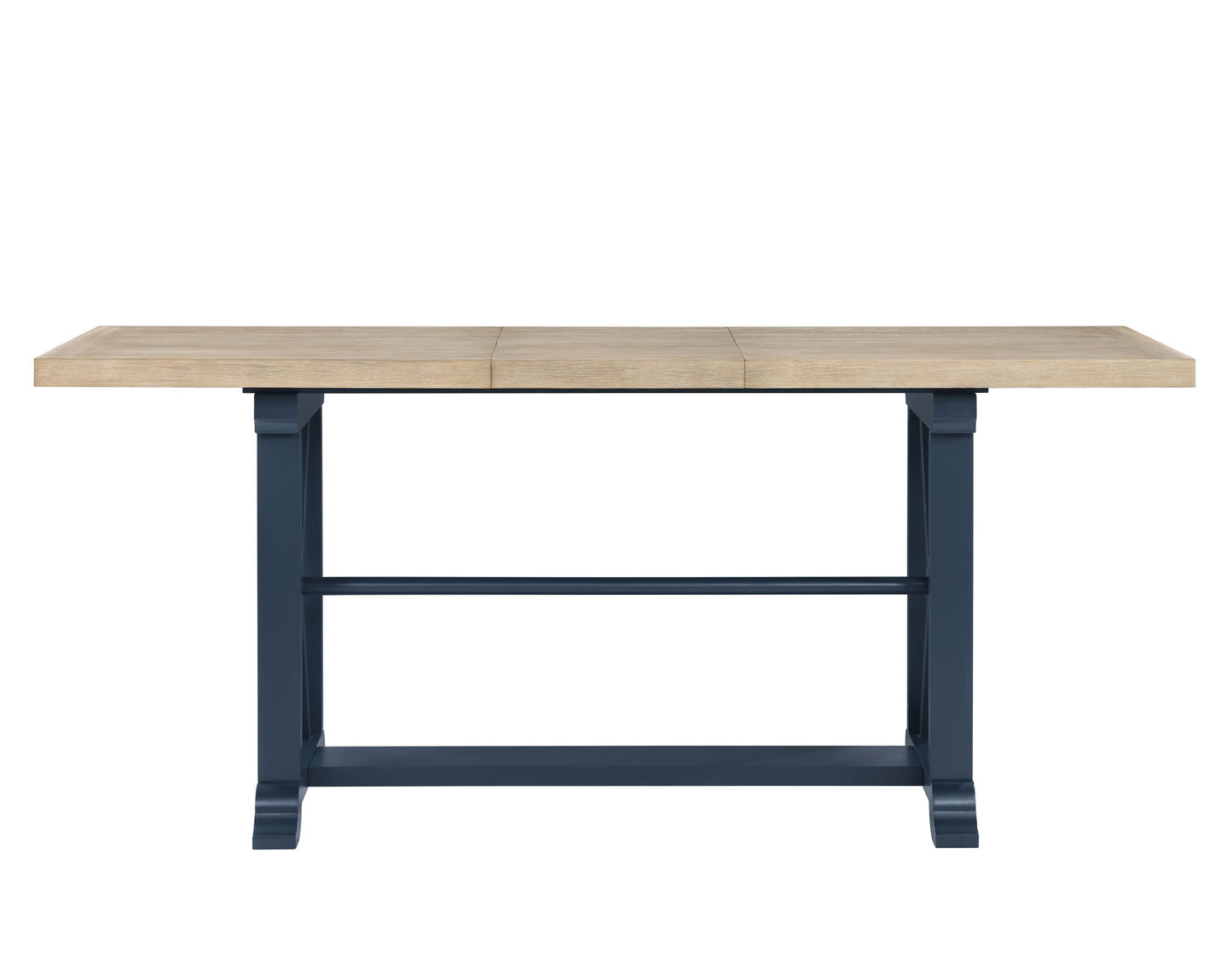 Darcy 5-Piece 64-82″Counter Set with 18-inch leaf, Midnight Blue and Natural Finish