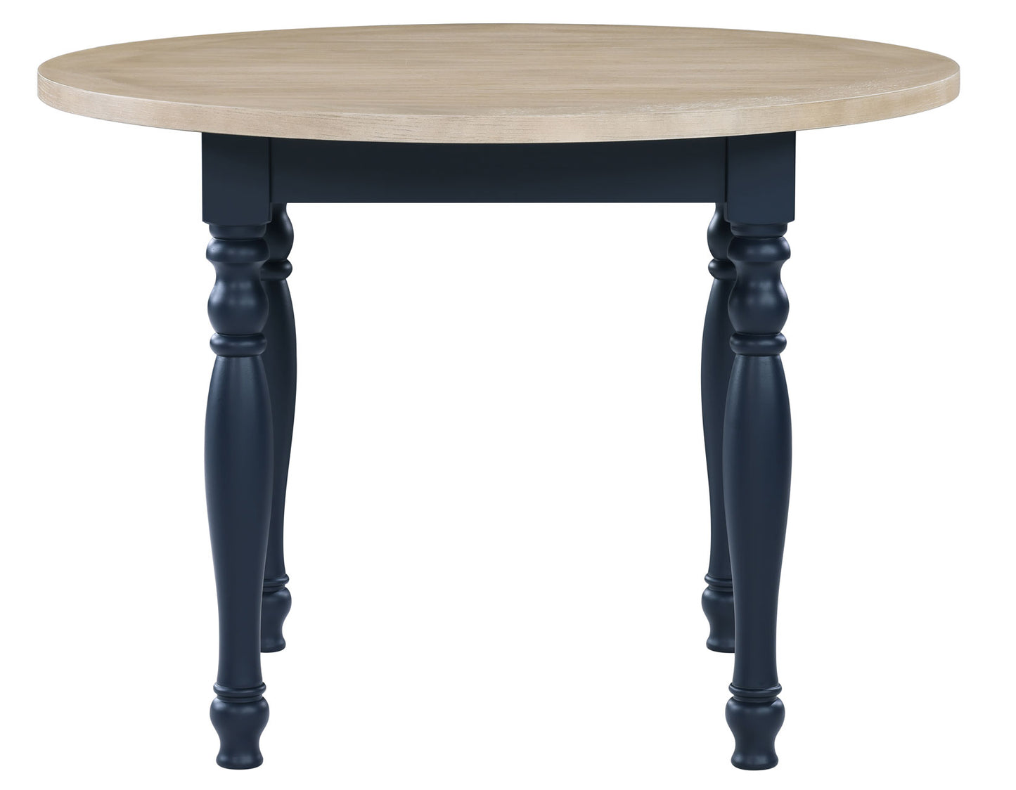 Darcy 5-Piece 42″ Round DIning Set, Midnight Blue and Natural Finish