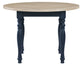 Darcy 5-Piece 42″ Round DIning Set, Midnight Blue and Natural Finish