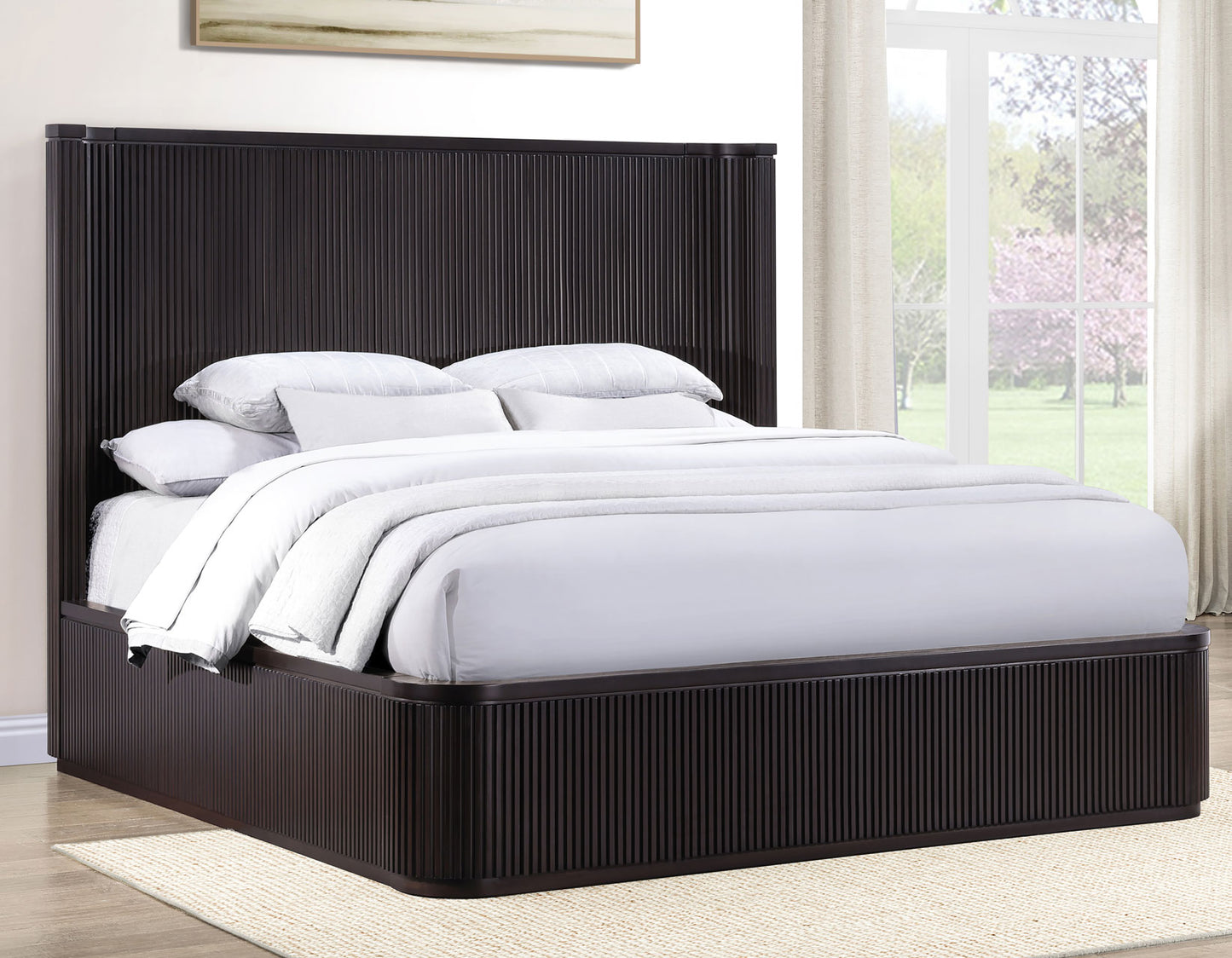 Henry Reeded Bedroom, Espresso Finish