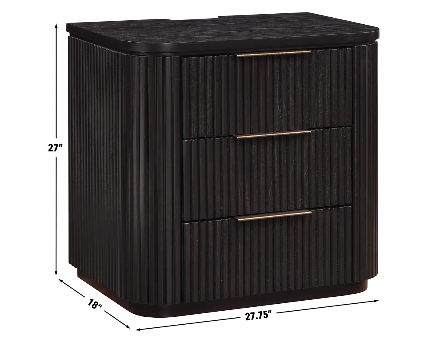 Henry Reeded Bedroom, Espresso Finish