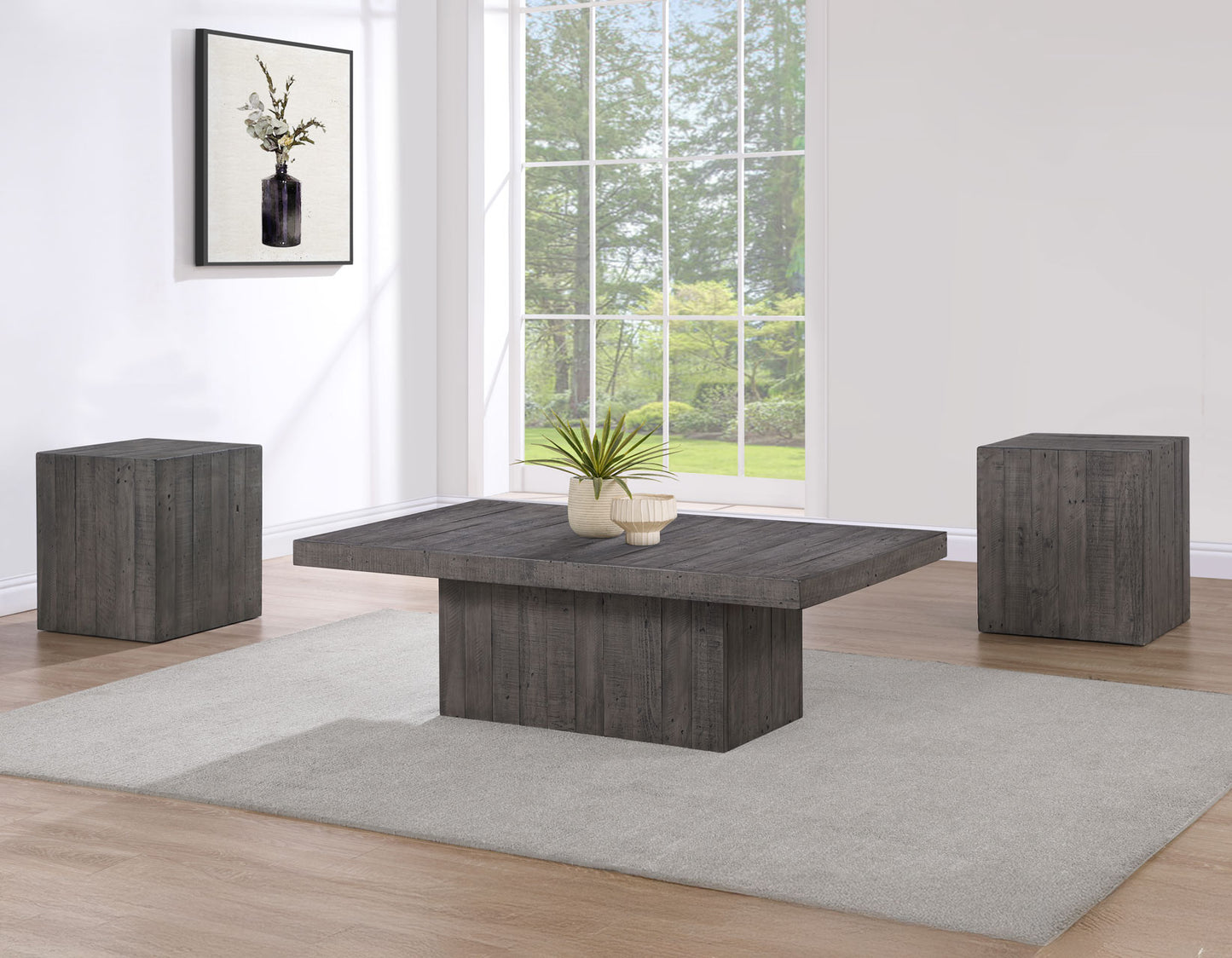 Colson 55″ Reclaimed Solid Pine Coffee Table