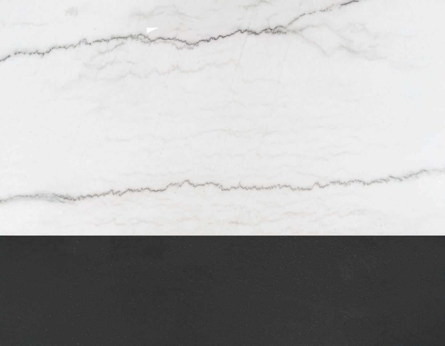 Conrad 48″White Marble Top Table with Black Conical Base