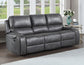 Keily Sofa, Manual Reclining, Drop-Down Console, Grey