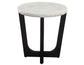 Chrissy 20″ Round White Marble End Table