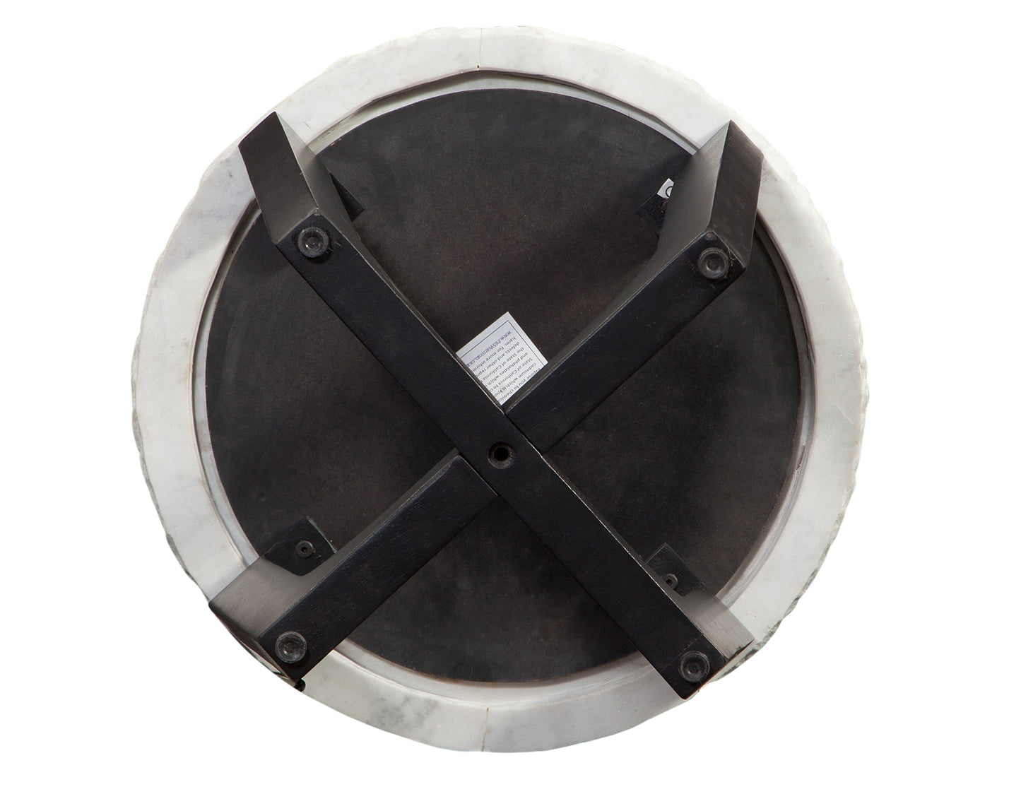 Chrissy 20″ Round White Marble End Table