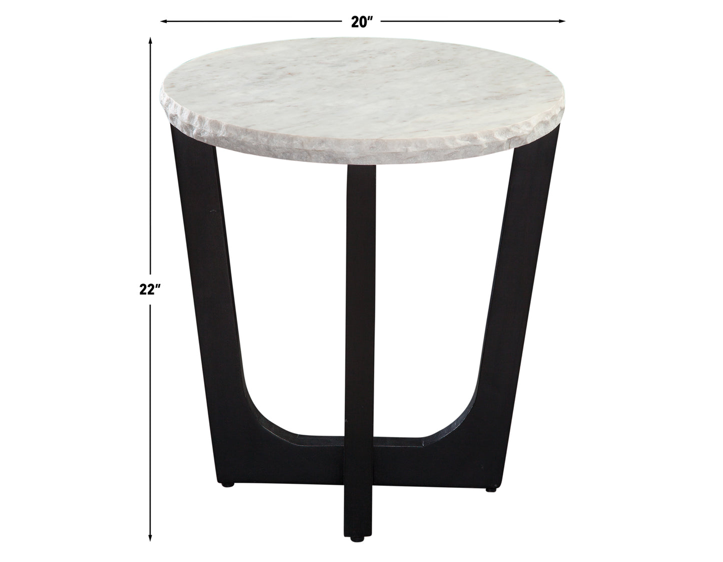 Chrissy 20″ Round White Marble End Table