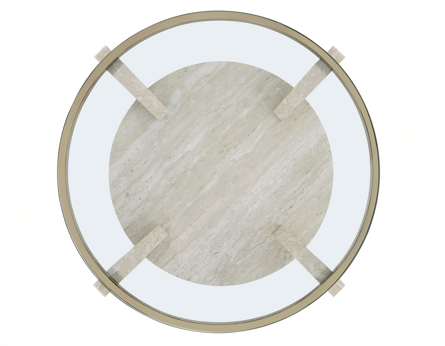 Wanda 24″ Round Glass Top End Table