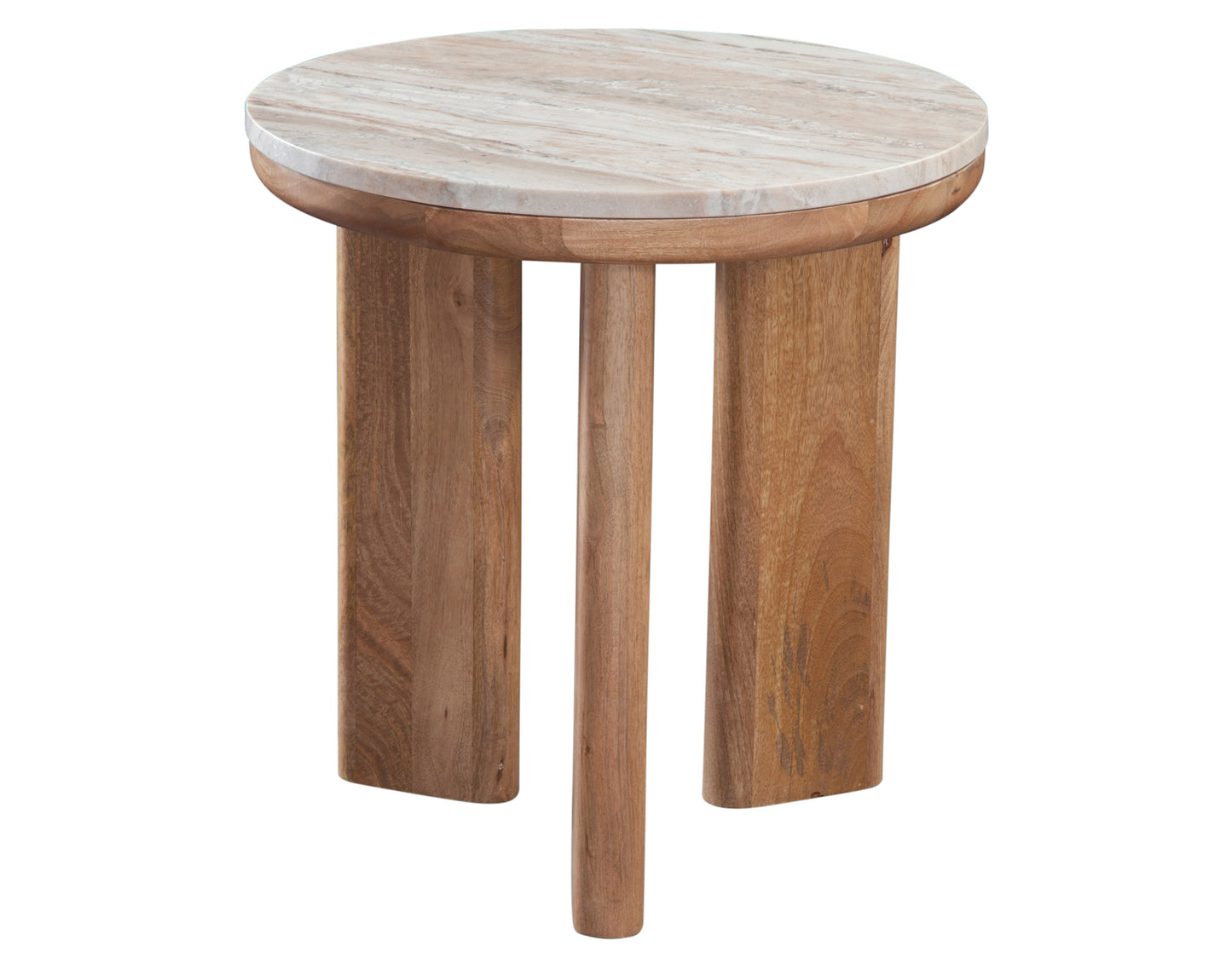 Sidney 22″ Round Toronto Brown Marble Top End Table