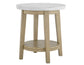 Vida 22″ Round White Marble Top End Table