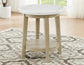 Vida 22″ Round White Marble Top End Table