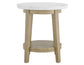 Vida 22″ Round White Marble Top End Table