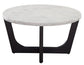 Chrissy 32″ Solid White Marble Top Coffee Table