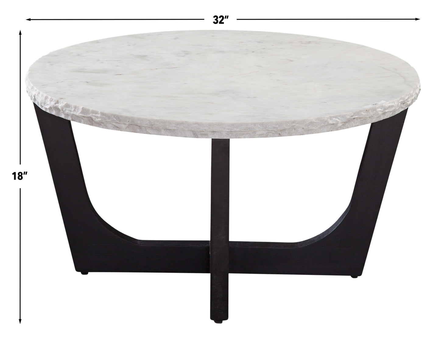 Chrissy 32″ Solid White Marble Top Coffee Table