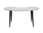 Kinsley White Marble Kidney Shaped Desk