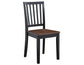 Joplin Solid Wood Farmhouse Chair, Walnut and Ebony Finish