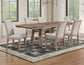 Riverdale Trestle Table with 4 Upholstered Side Chairs