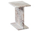 Irma I-Beam Solid Toronto Brown Marble Accent Table
