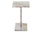 Irma I-Beam Solid Toronto Brown Marble Accent Table