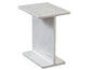 Irma I-Beam Solid Banswara White Marble Accent Table