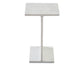 Irma I-Beam Solid Banswara White Marble Accent Table